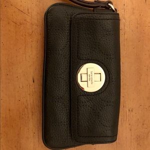 Kate Spade Black Leather Wristlet